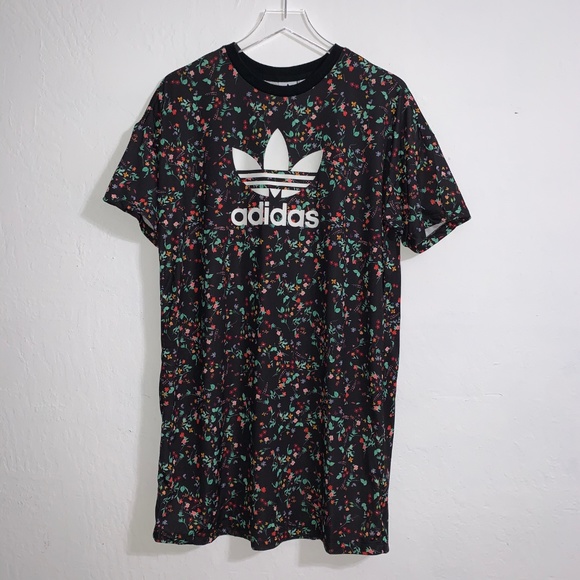 Adidas Multicolor Floral Print Crewneck Dress - Picture 3 of 7